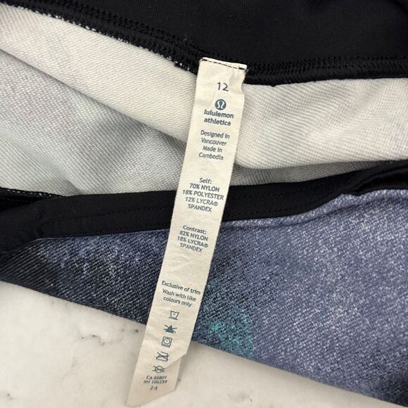 Lululemon Wunder Under Crop Denim Luon Milky Way 12 - Picture 6 of 6